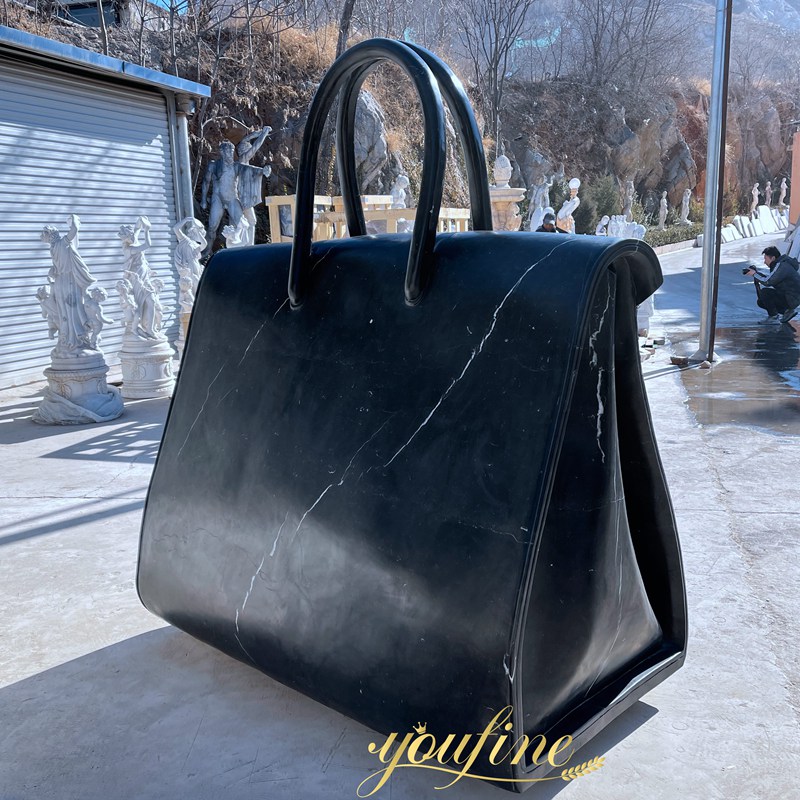 large marble bag statue