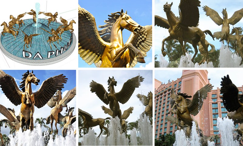 life-size bronze horse statues