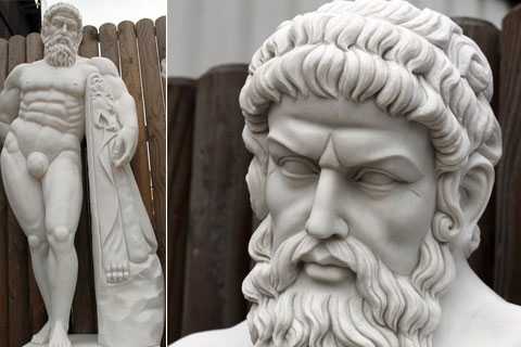 life size famous garden stone marble Hercules statue replica