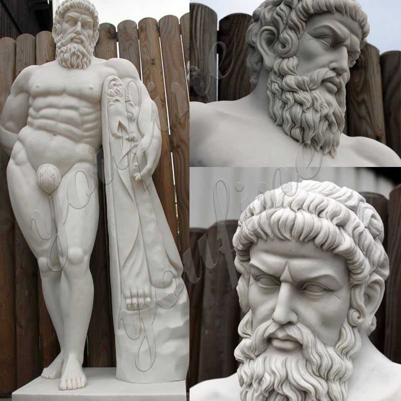 life size famous stone marble Hercules statues for sale