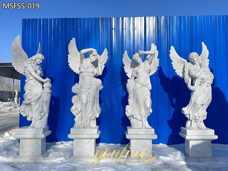 life size marble four season angel statues