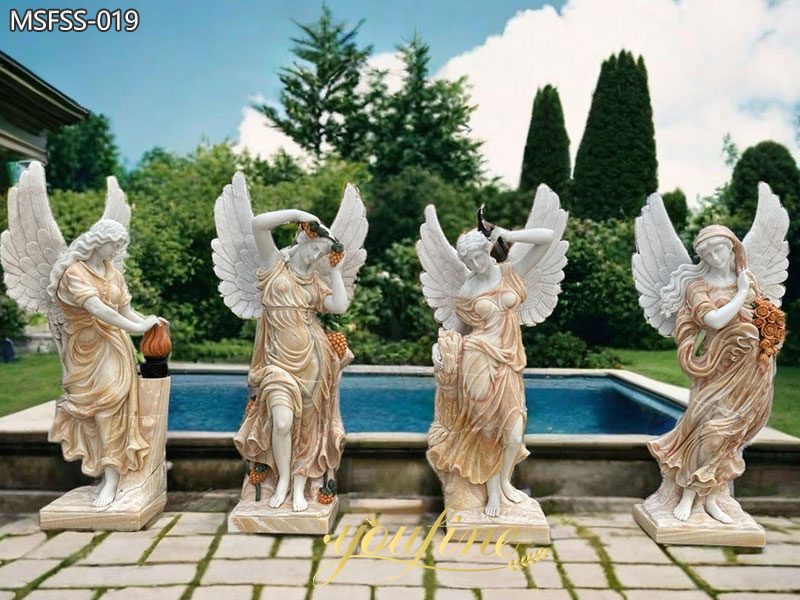 marble four season angel statues