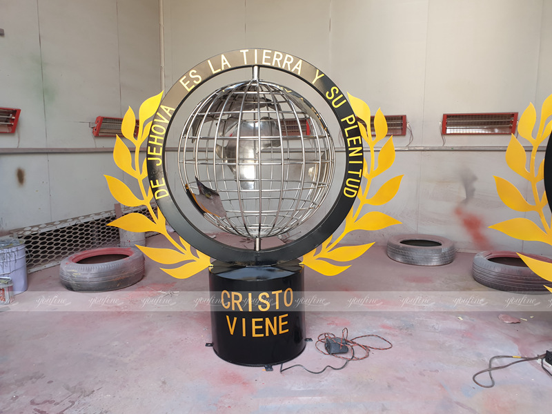 metal craft garden globe sculpture