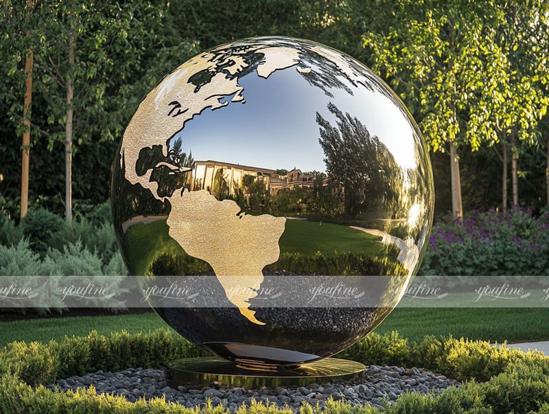 modern design garden globe sculpture