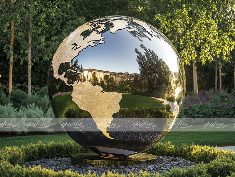 modern design garden globe sculpture