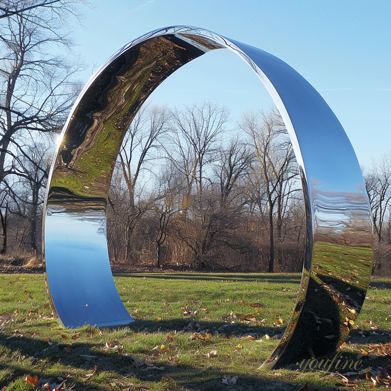 modern steel sculpture for lawn