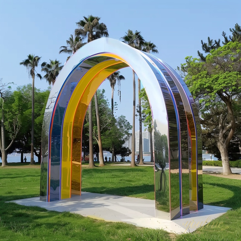 modern steel sculpture for lawn
