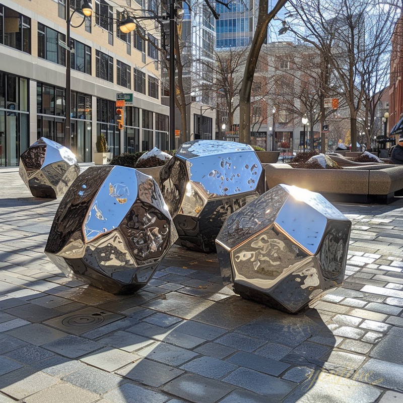 modern steel sculpture for lawn