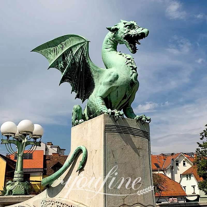 Outdoor Bronze Dragon Statues Water Garden Features for Sale BOK-620
