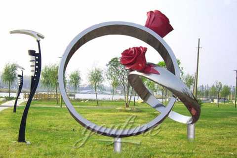 outdoor metal ring flowers
