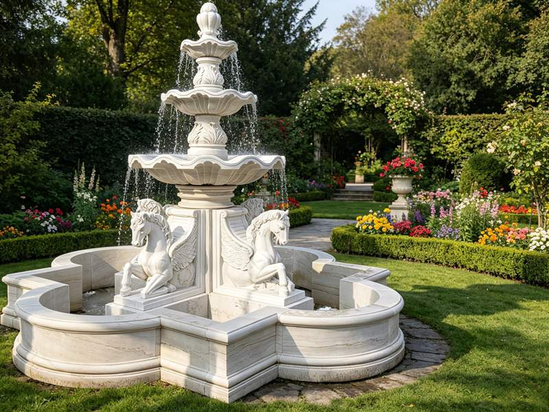 stone fountain of the four horses