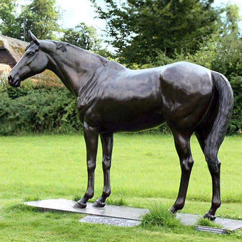 Bronze horse sculpture