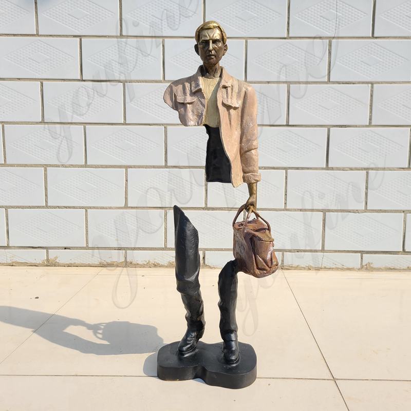Outdoor Famous Art Bronze Traveler Sculpture for garden decor BOK-02