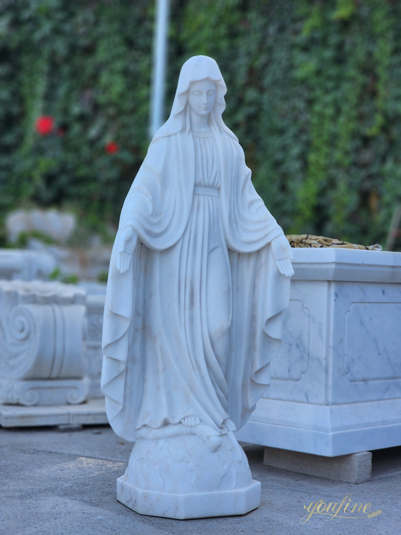 Classic Catholic Marble Mary Statues Our Lady of Grace for Garden for Sale