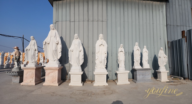 Classic Catholic Marble Mary Statues Our Lady of Grace for Garden for Sale