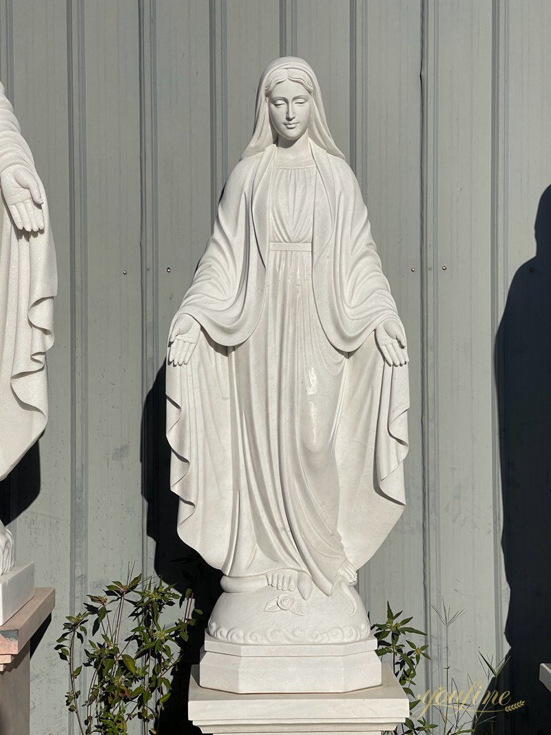 Classic Catholic Marble Mary Statues Our Lady of Grace for Garden for Sale
