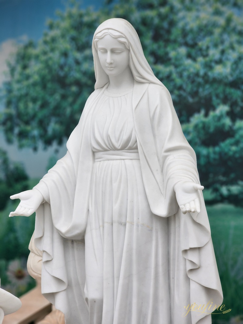 Classic Catholic Marble Mary Statues Our Lady of Grace for Garden for Sale