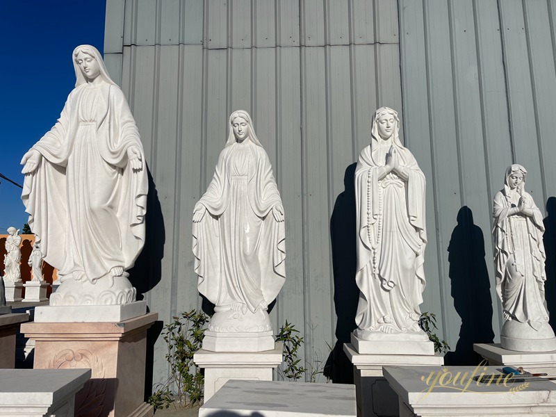 Classic Catholic Marble Mary Statues Our Lady of Grace for Garden for Sale