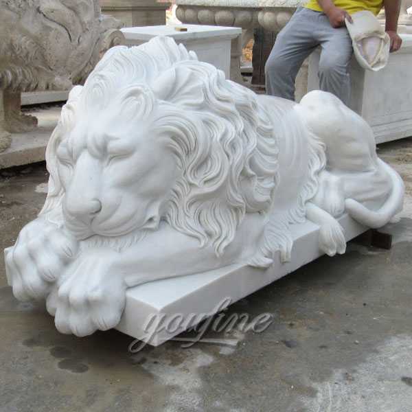 Guardian Western Huge Sleeping Lion Statue for Yard Decor MOKK-93