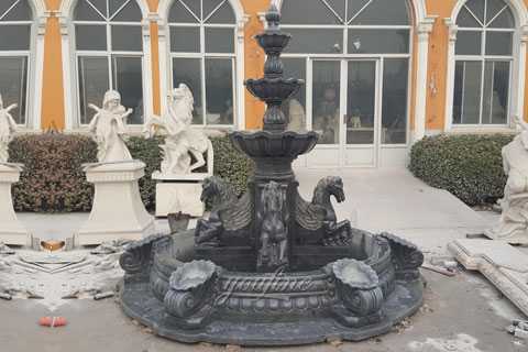 Hot Selling Outdoor pure white tiered water lion statue fountains with beautiful woman