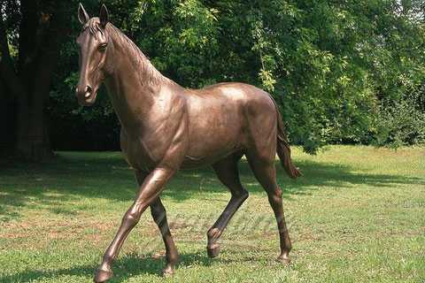 Hot sale life size bronze standing horse statues for outdoor decoration