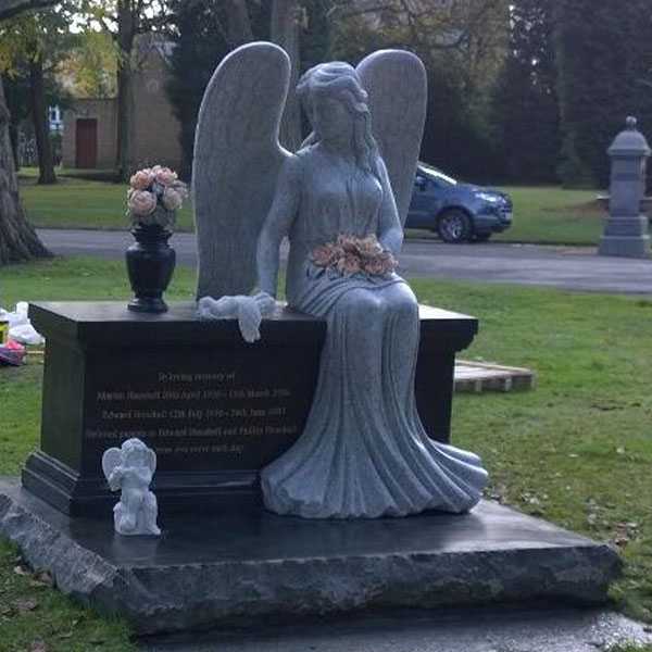 Large Granite stone Angel Tombstone for sale–MOKK-111