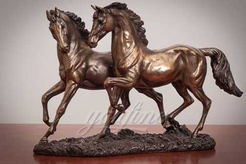 Bronze collection handcraft carved old succeful horse statue decoration 