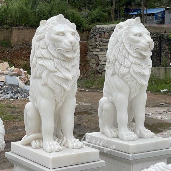 MOKK-185 Pair-of-lion-statues-stone-lion-statues-for-driveway (3)