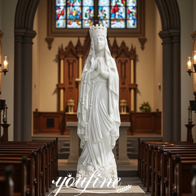 Beautiful Marble Fatima Statue