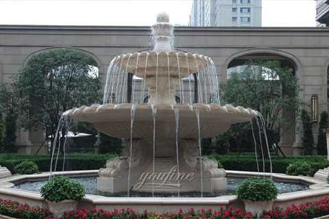 Outdoor antique marble tiered waterfall fountains for hotel on hot selling