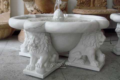 Outdoor small classical lion water garden fountains design for indoor decor