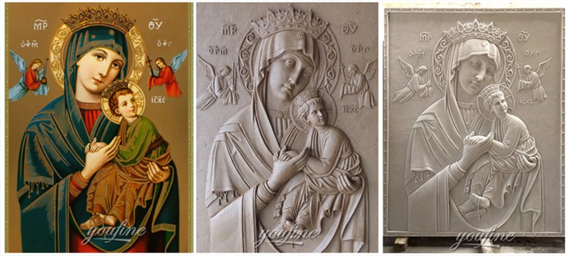 Virgin of Perpetual Relief Sculpture - YouFine Sculpture (5)