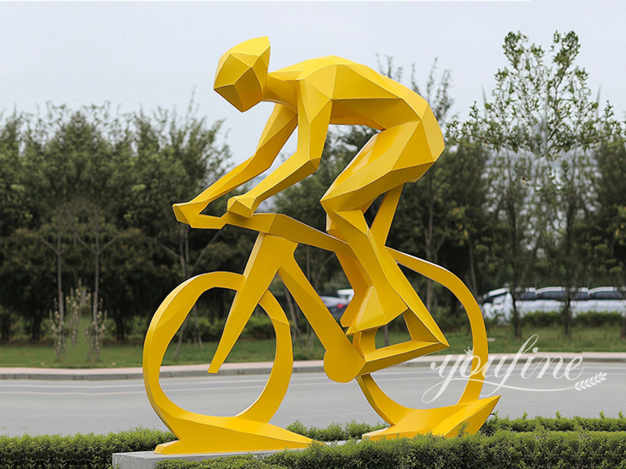 abstract bicycle figure sculpture