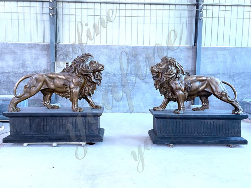 bronze lion statue for sale-YouFine Sculpture