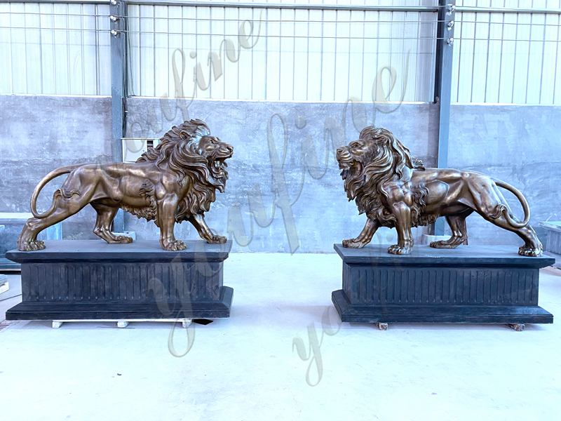bronze lion statue for sale-YouFine Sculpture