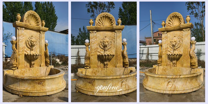 different angle of wall fountain design for home