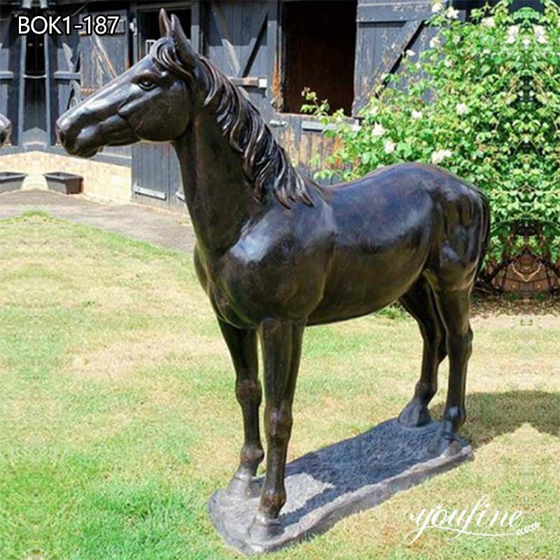 Antique Lifesize Bronze Horse Statue Home Decor on Sale
