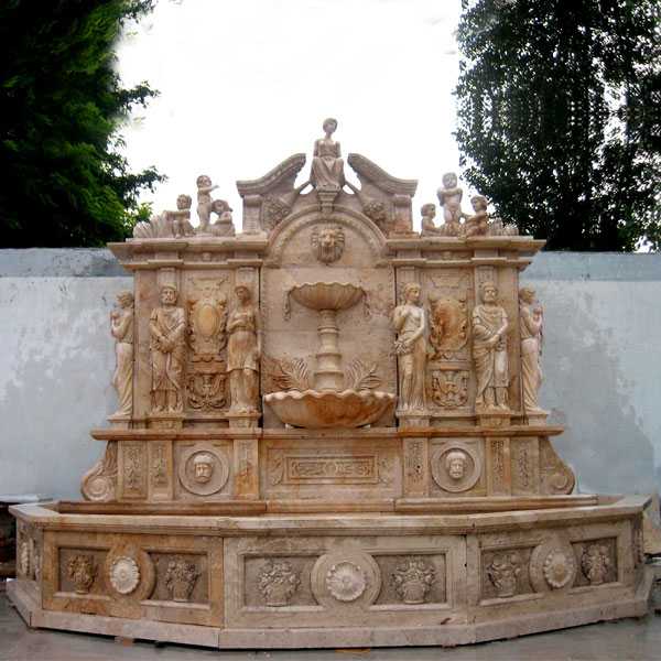large beige wall water outdoor fountain for sale