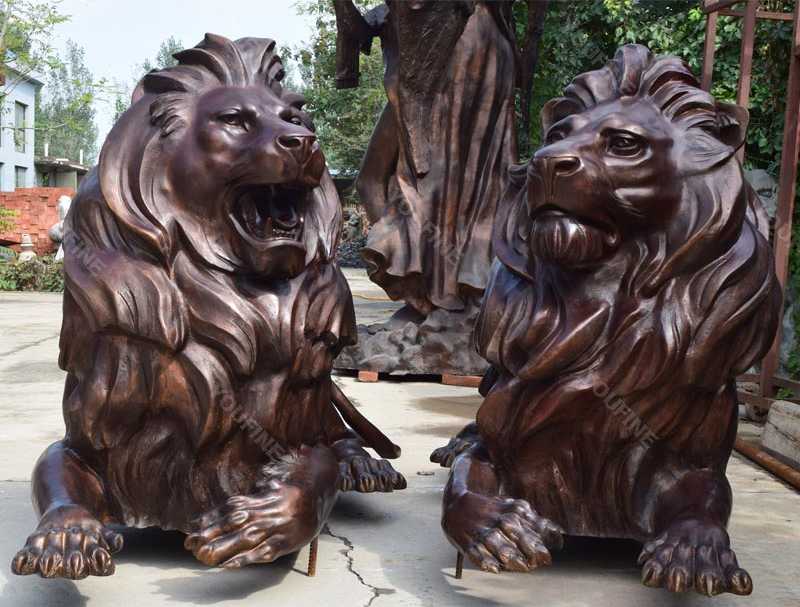 life size casting bronze lion statue for sale