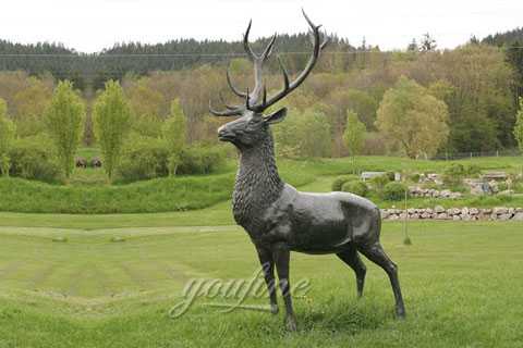 life size outdoor deer statues for yard decor