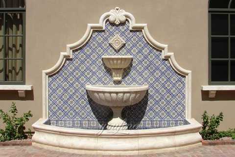 Marble Tiered Garden Wall Fountain for Outdoor Decor Design