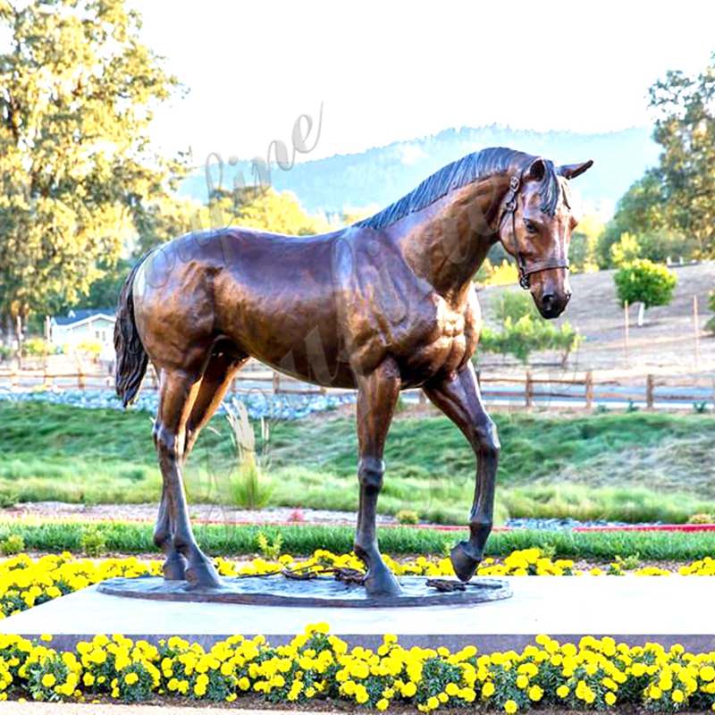 Outdoor Garden Bronze Walking Horse Statue for Sale