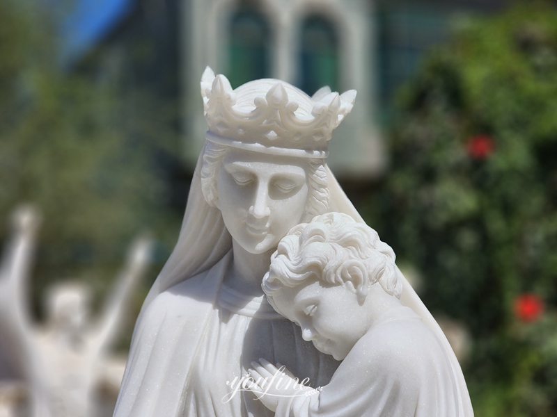 religious art mother mary and baby jesus sculptures for garden