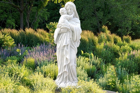 religious art mother mary and baby jesus sculptures for garden