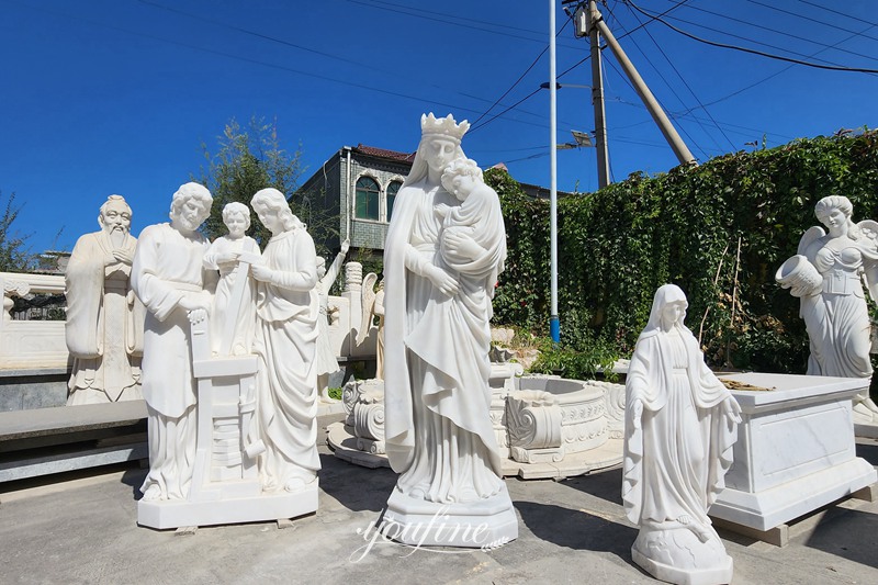 religious art mother mary and baby jesus sculptures for garden
