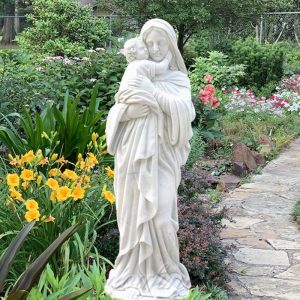 religious art mother mary and baby jesus sculptures for garden