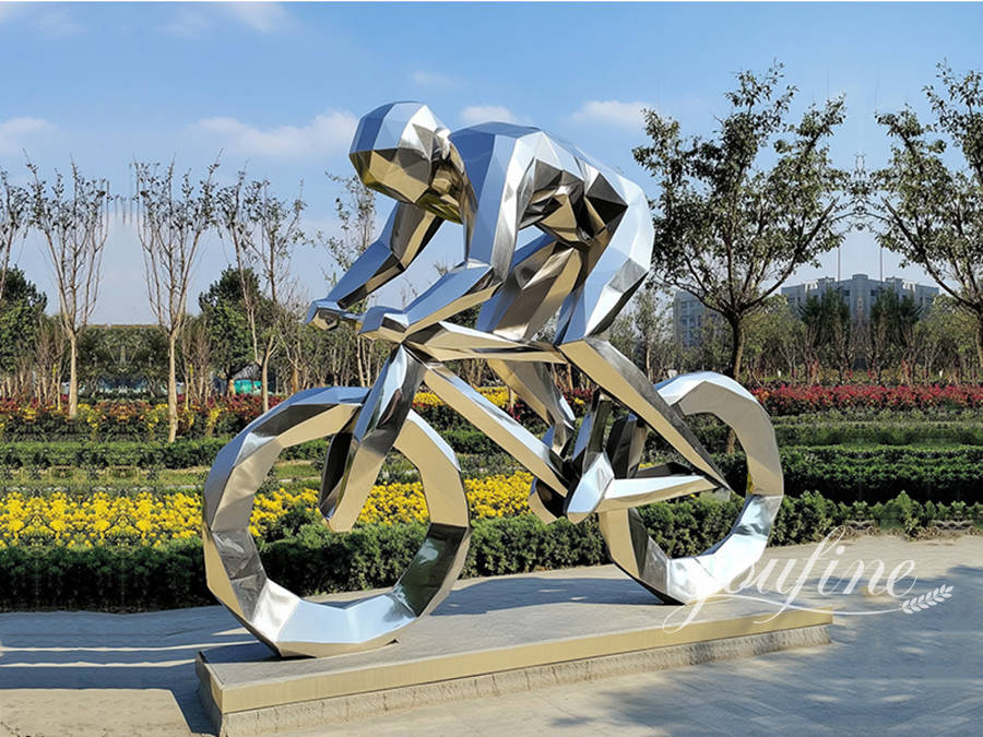 metal bicycle figure sculpture