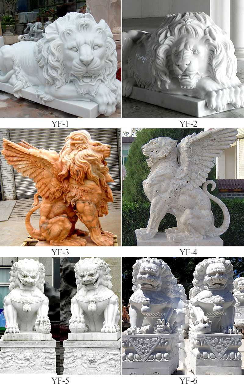 stone lion statues for front porch