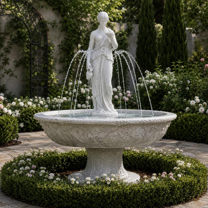 marble fountain statue