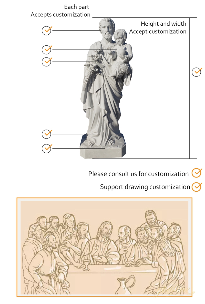 youfine marble religious Saint statue for sale